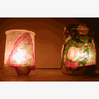 Photophore de Noël serviette en papier