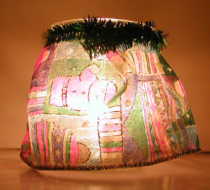 photophore de Noël au ruban