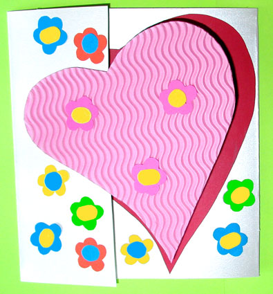 Carte coeurs en 3D
