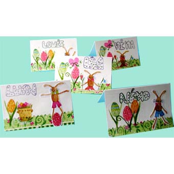 Marque place de Pâques serviette en papier