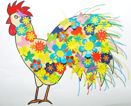 Décoration du coq comme Boucheix