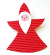 Pere noel en carton ondulé pour la décoration