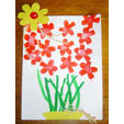 Bouquet de fleurs à la pomme de terre en tableau