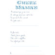 Imprimer le texte chère maman à compléter bleu