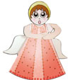 Paper toy Ange rouge à imprimer