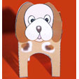 paper toy chien