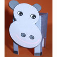 Paper toy hippopotame