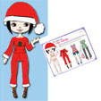 Paper doll Lyli Candy de Noël