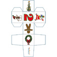 Cube de Noël chiffre 2 à imprimer