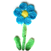 Fleur en Playmais à plat