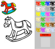 Coloriage en ligne d'un cheval 