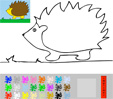 Coloriage d'un hérisson