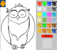 Coloriage d'un hibou