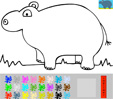 Coloriage hippopotame