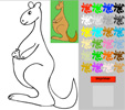 Kangourou à colorier