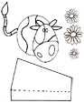 Coloriage du modèle de vache