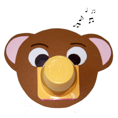 Maraca nounours, maraca en tête de nounours