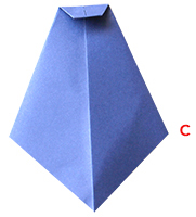 Plier la pointe haute