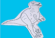 Coloriage dinosaure découpé