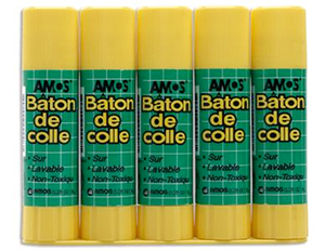 Set de 5 sticks de 8 gr de colle blanche à papier
