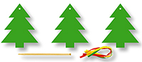 3 sapins en carte à gratter