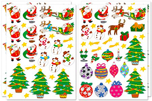 57 gommettes de Noël