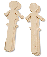 Set de 4 marque-pages silhouettes, en bois naturel à décorer