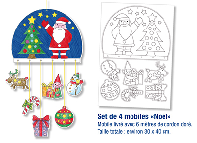 Kit mobile de NoÃ«l Ã  colorier