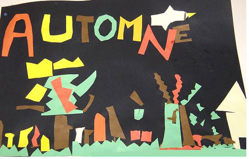 Collage automne en papier