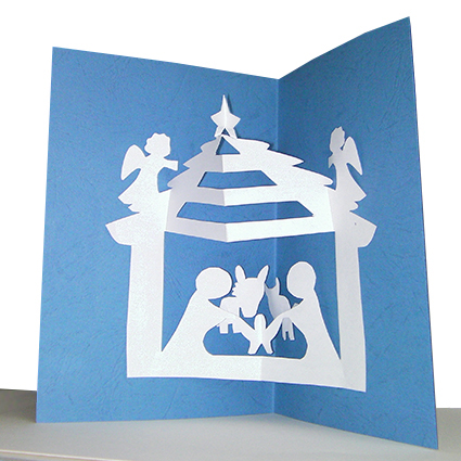 Crèche pop up de Noël