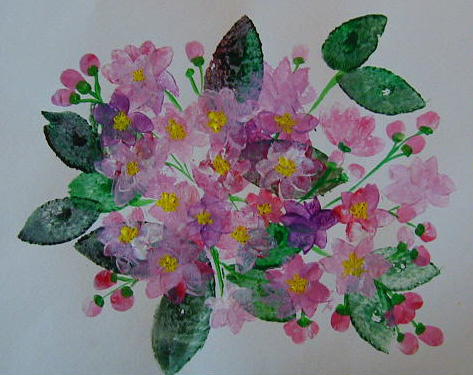 Peinture des fleurs de cerisier du Japon