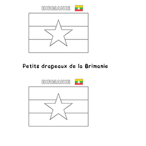 Mini drapeau de la Birmanie