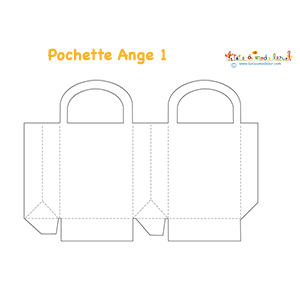 Modèle de pochette Ange de Noël 