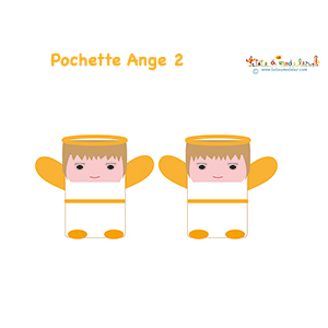 Ange à coller sur la pochette cadeau