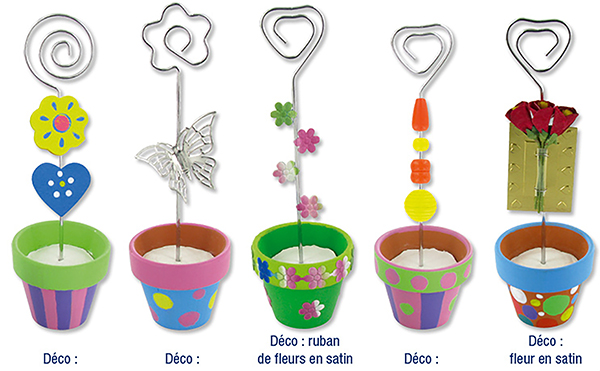Pots en terre décorés