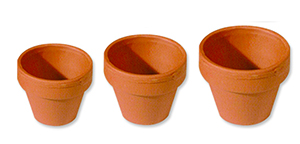 Pots de terre variés