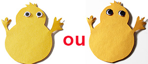 Faire les yeux du poussin