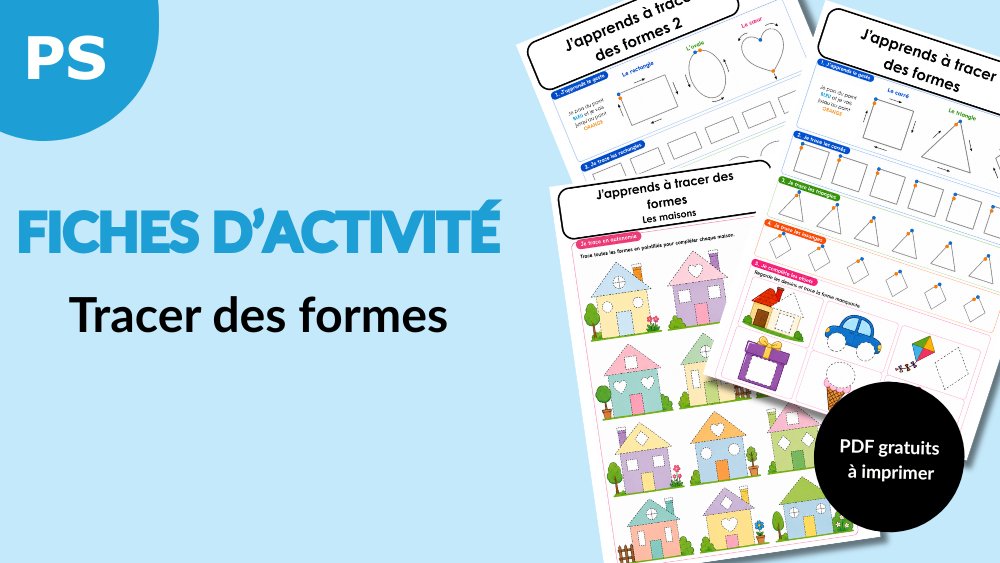 Fiches de graphisme décoratif  à imprimer avec des formes et des motifs