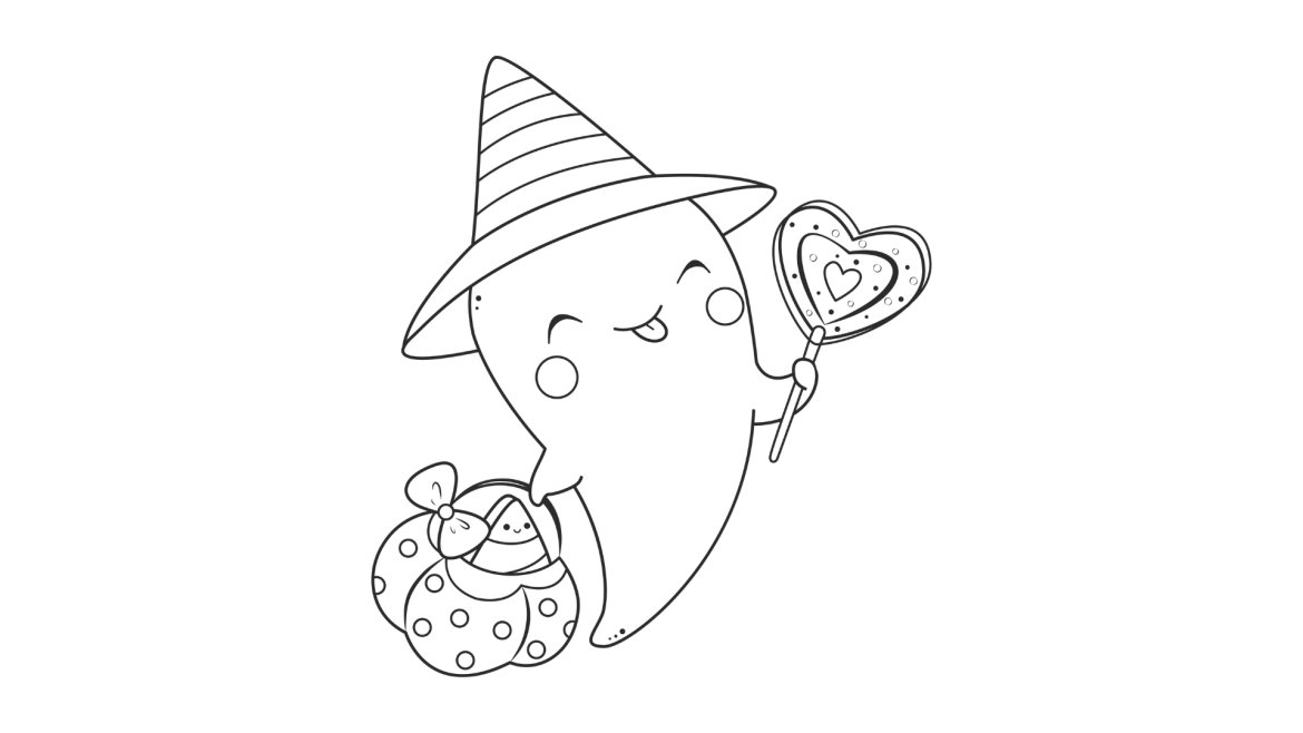Imprimez gratuitement nos plus beaux dessins d'Halloween kawaii