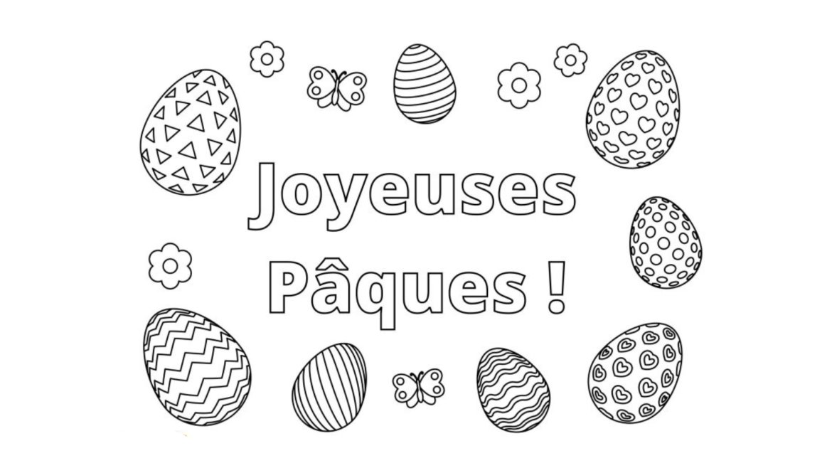Des coloriages adorables pour souhaiter de Joyeuses Pâques à vos proches