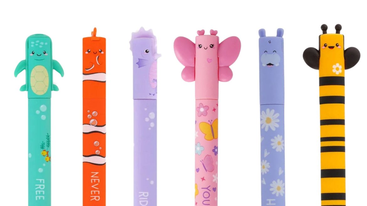 Craquez pour le stylo Legami, l'accessoire tendance aux designs uniques et à l'encre effaçable. Idéal pour un style d'écriture sans erreur.