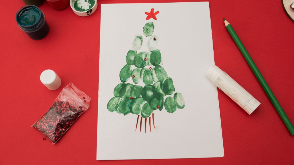 Dès 3 ans : Le sapin en empreintes