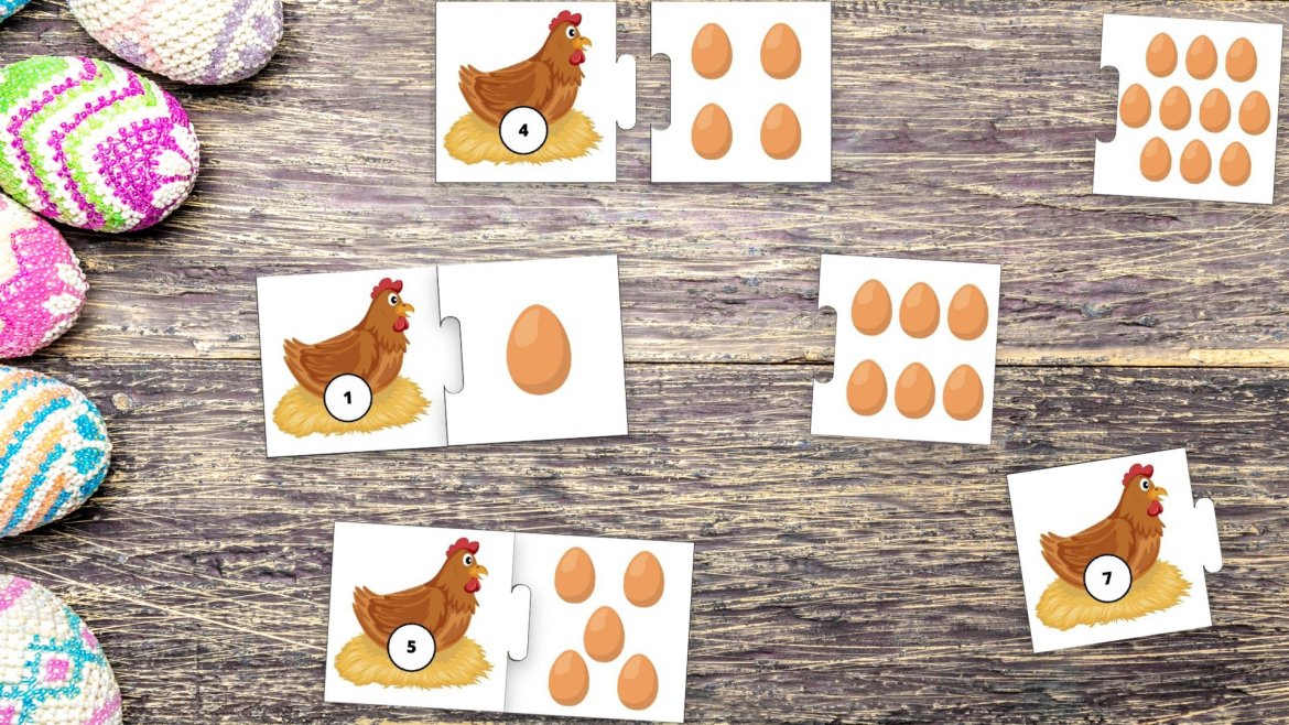 Le puzzle de la poule : un jeu pour apprendre à compter