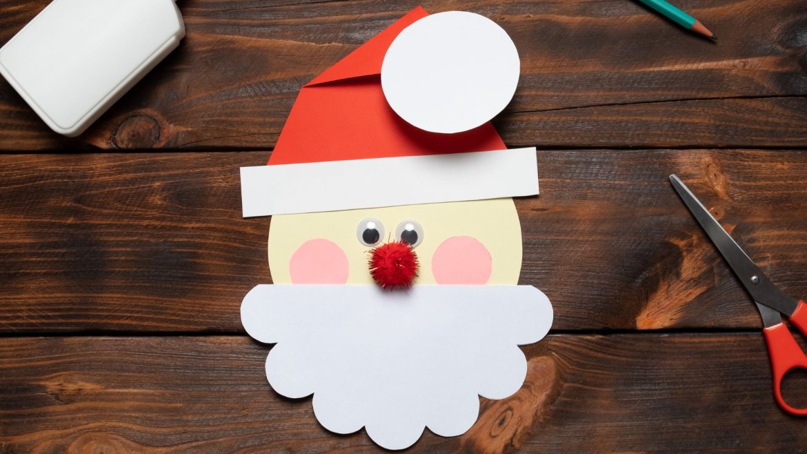 La jolie carte Père Noël en papier