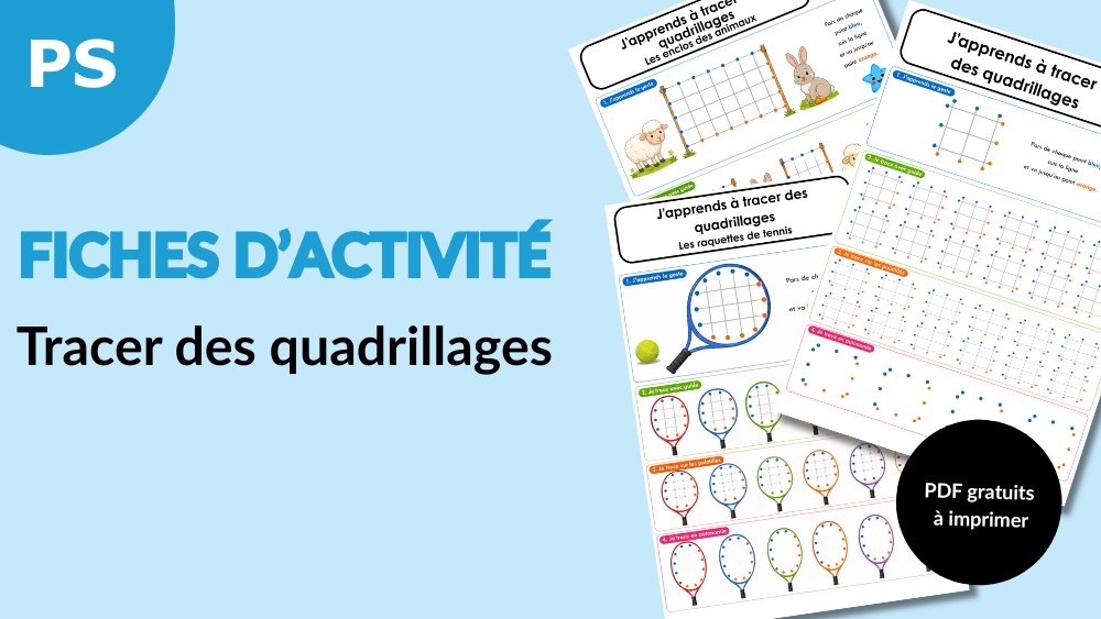 Graphisme des quadrillages en maternelle : des fiches de pré-écriture à imprimer