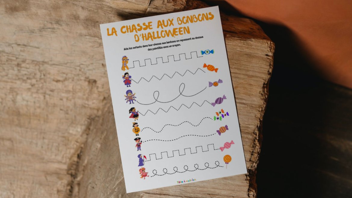 Graphisme  : Jeu de tracé d'Halloween
