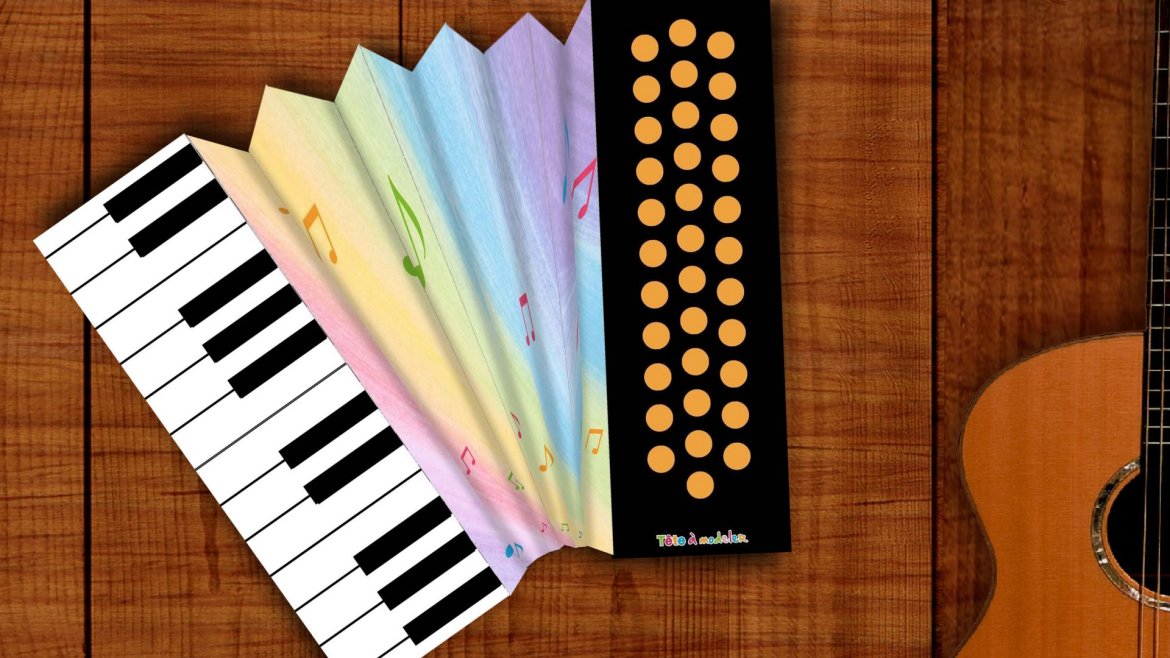 Accordéon à colorier et à plier