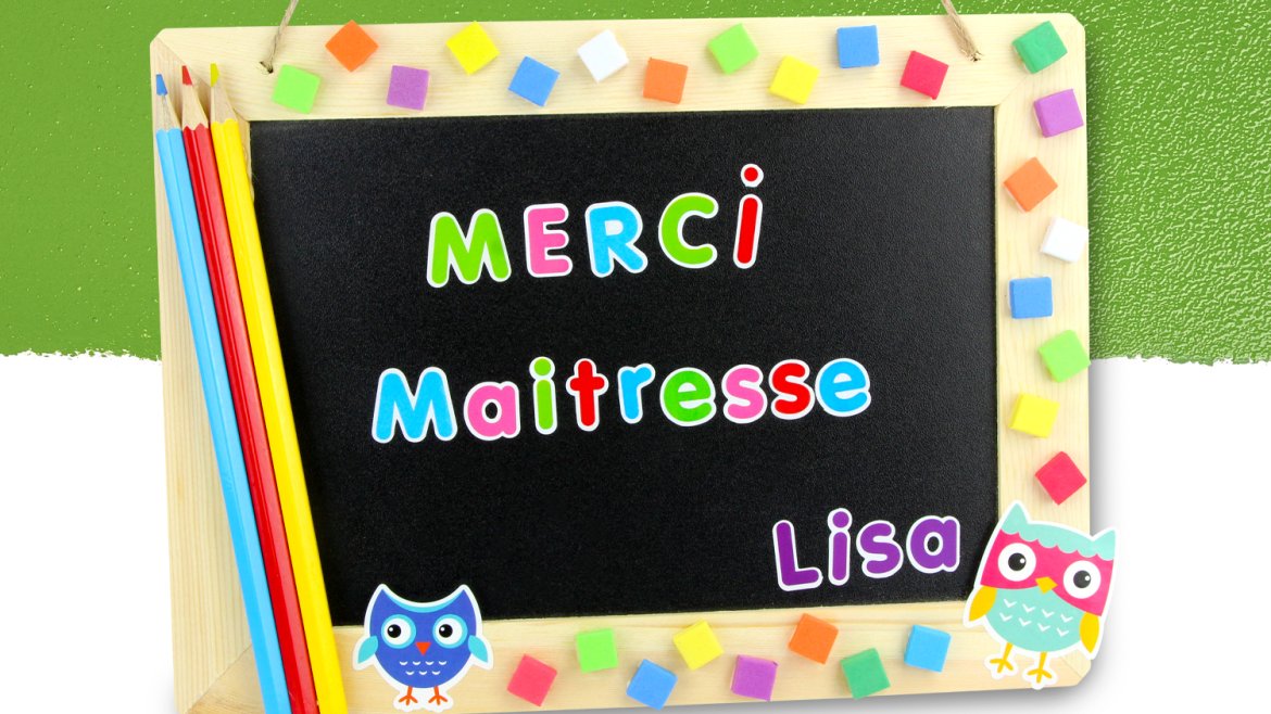 Ardoise "Merci maitresse" #2