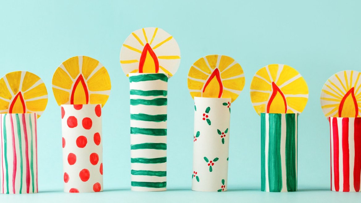 Bougies en carton à fabriquer