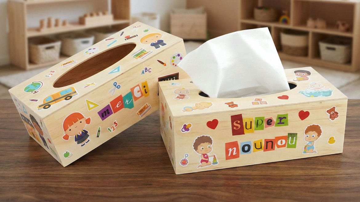 Boite à mouchoirs personnalisée - cadeau de fin d'année